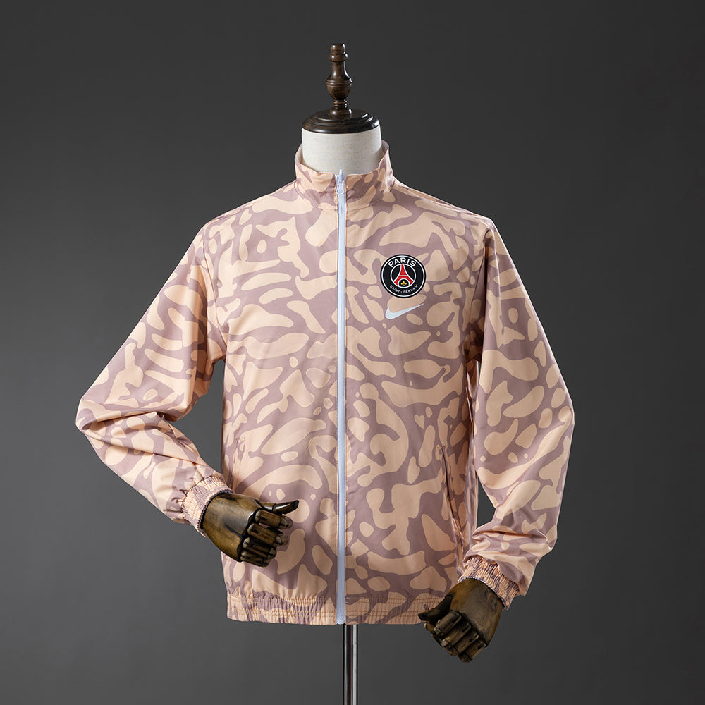 PSG Reversible - Branco & Marrom Corta Vento Jaqueta
