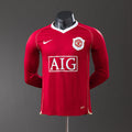 Manchester United Principal Retrô Manga Longa Versão Jogador Camisa 06/07