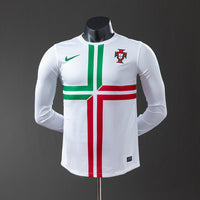 Portugal Secundária Retrô Manga Longa Versão Jogador Camisa 2012