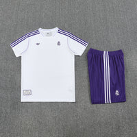 Conjunto Social Real Madrid Retrô Treino Manga Curta 25/26