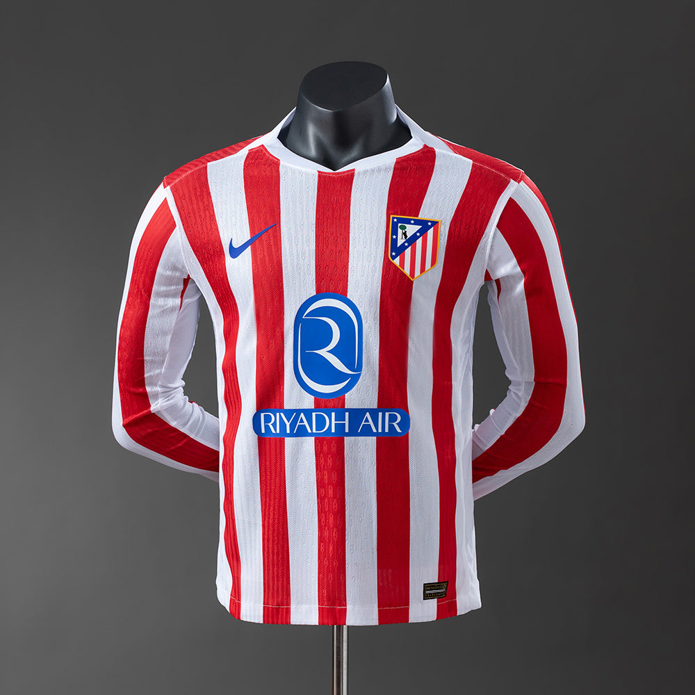Versão Jogador Atletico Madrid Principal Manga Longa Camisa 25/26