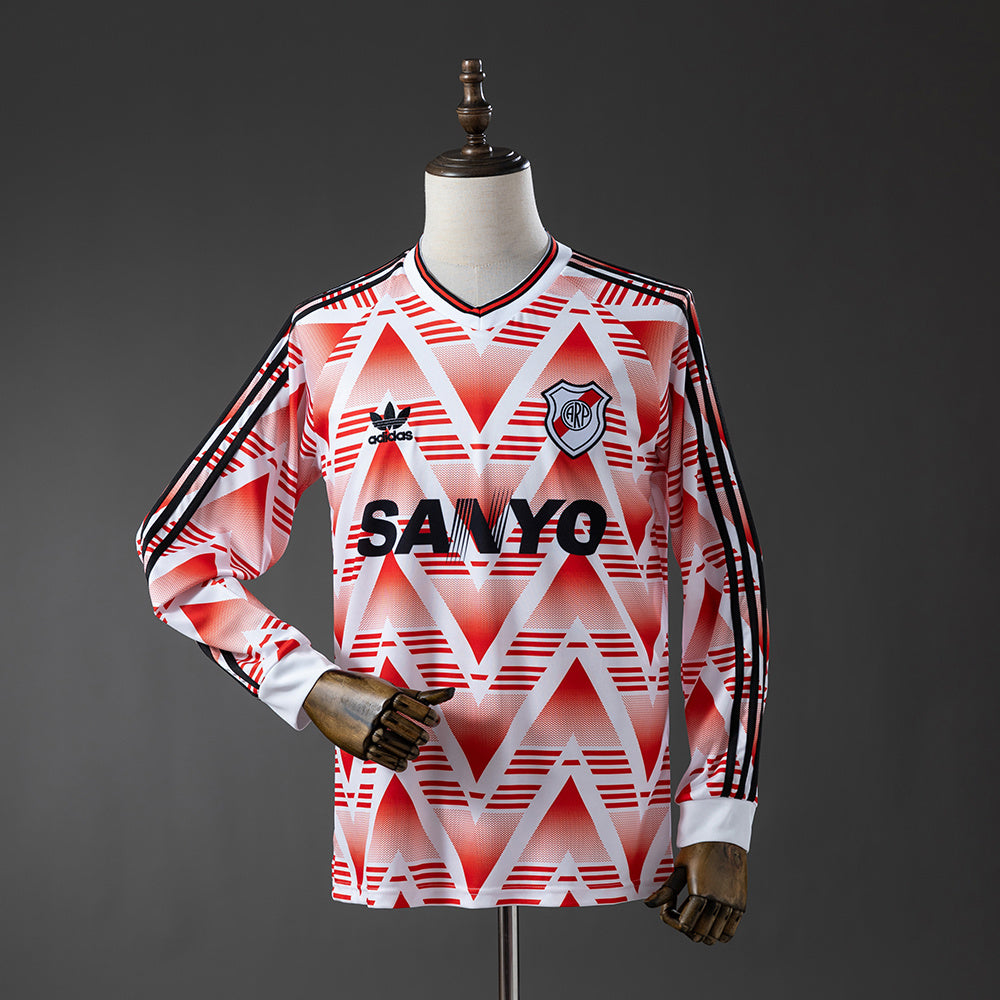 River Plate Manga Longa Secundária Retrô Camisa 92/93