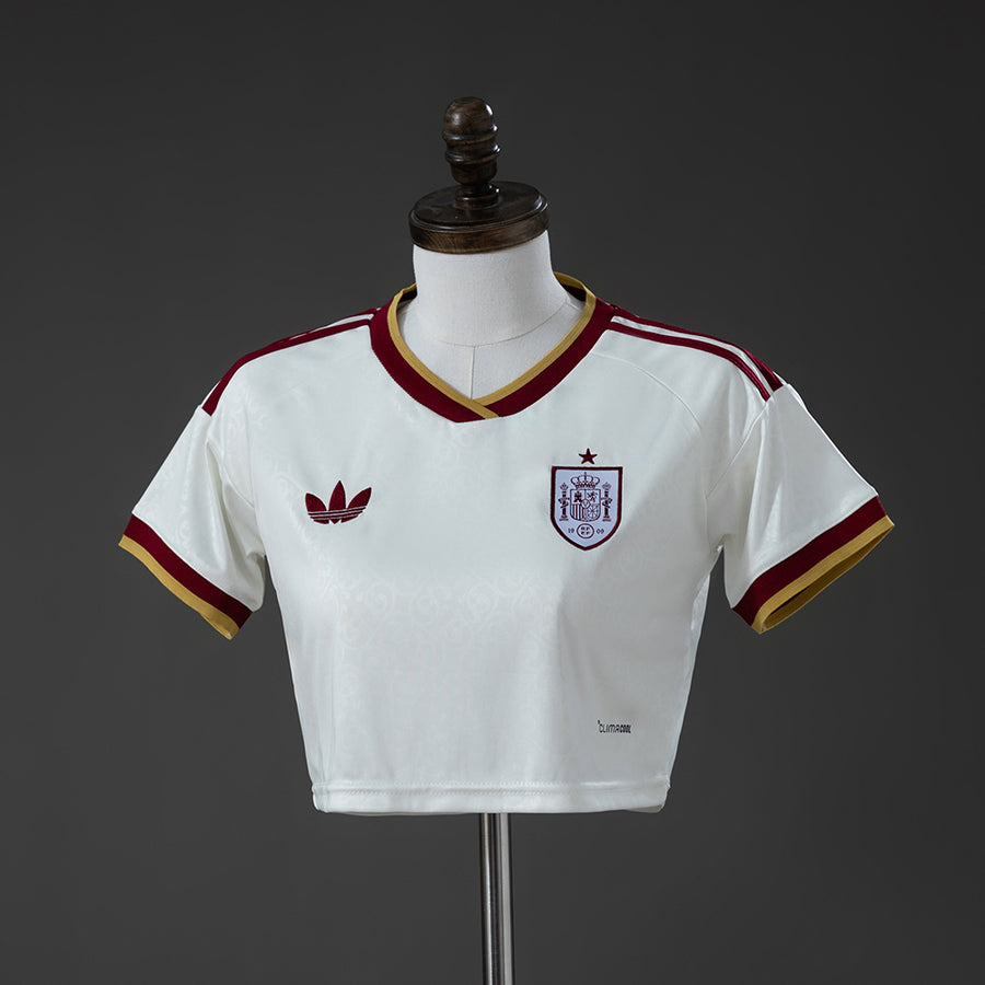 Espanha Crop Top Principal Feminino Camisa 2026