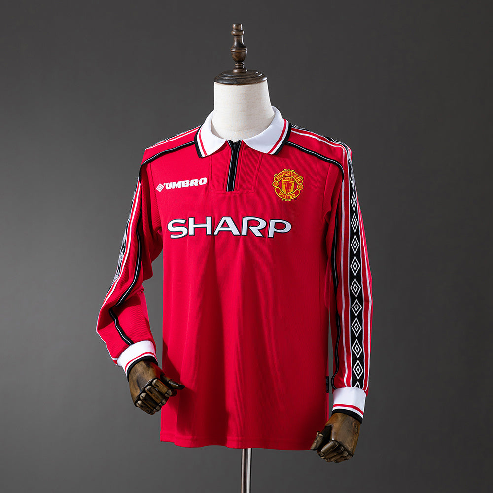 Manchester United Principal Retrô Manga Longa 98/99