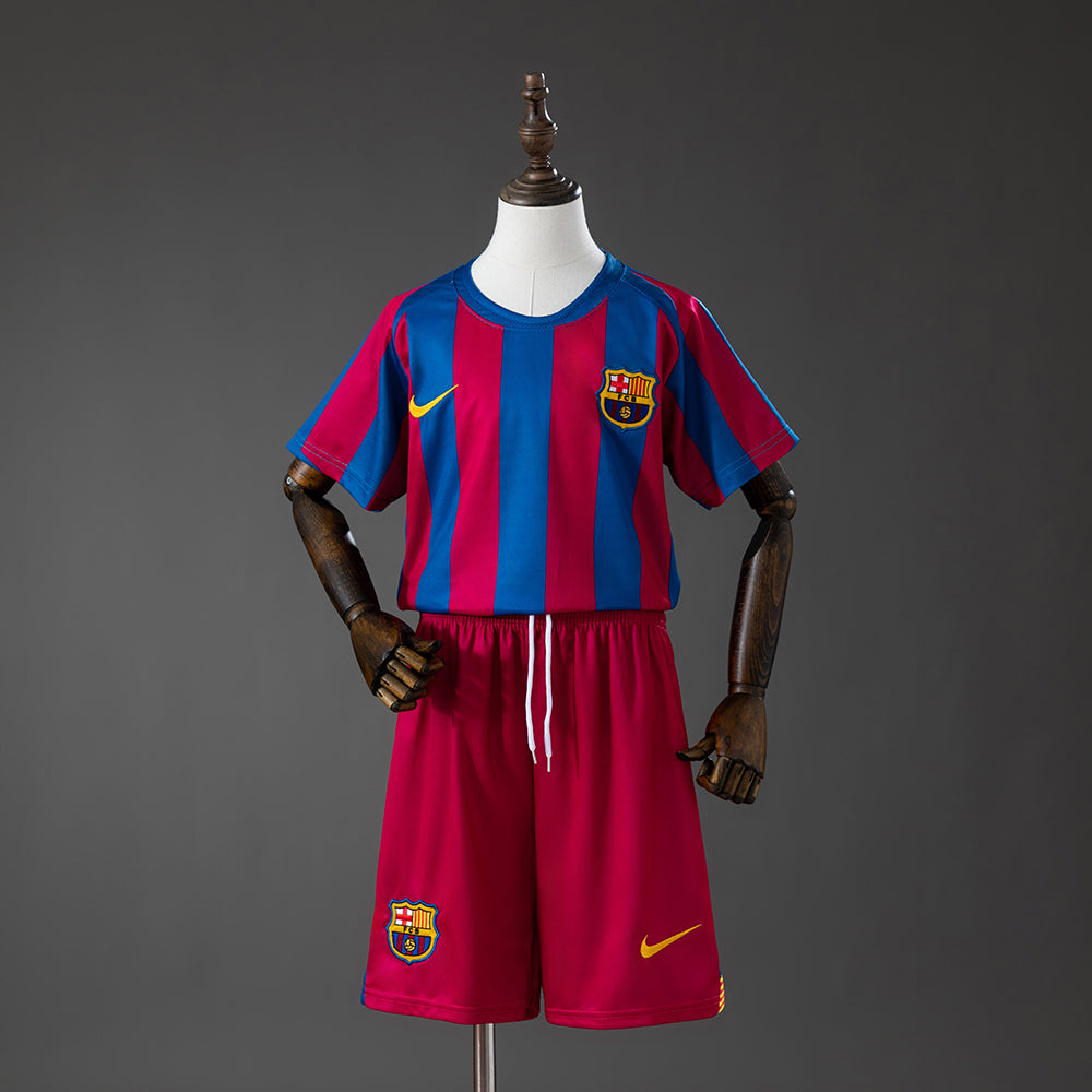 Barcelona Principal Infantil Kit Retrô Camisa 05/06