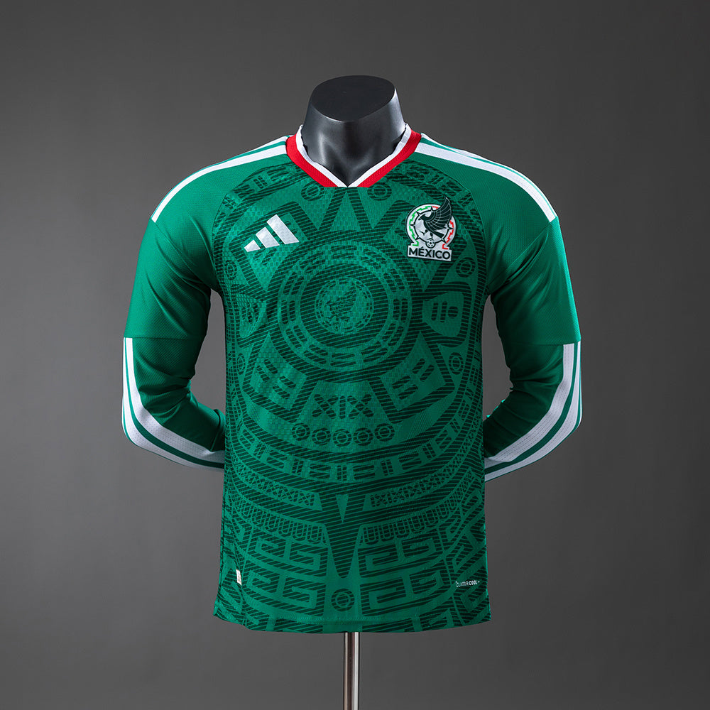 México Principal Manga Longa Versão Jogador Camisas 2026