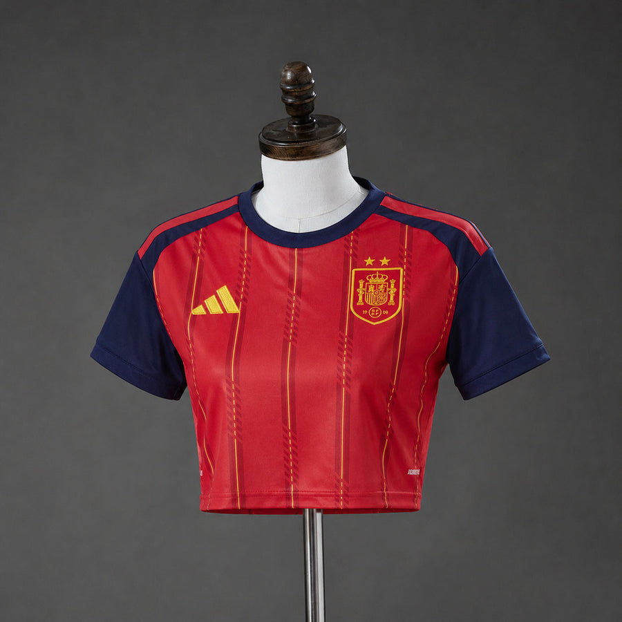 Espanha 2-Star Champion Edition Womens Crop Principal Camisa 2026