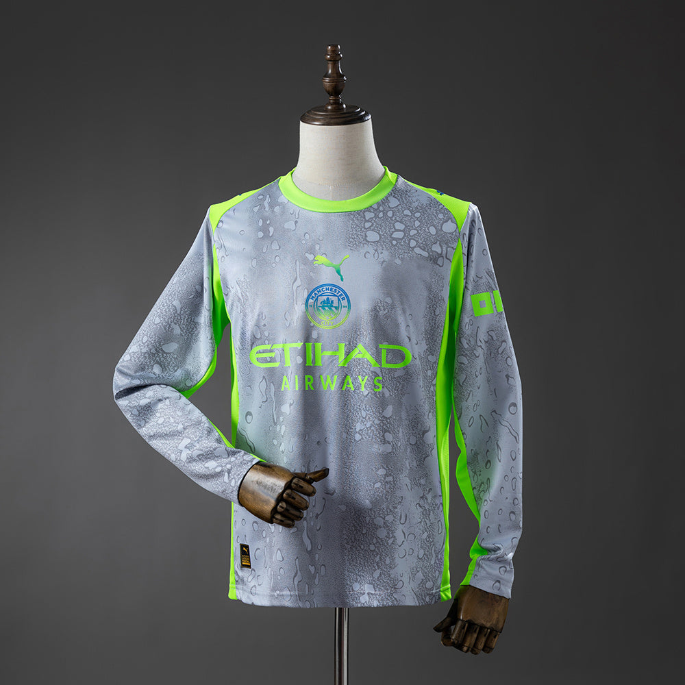 Manchester City Secundária Terceira Manga Longa Camisa 25/26