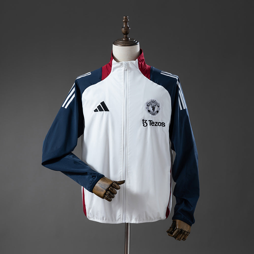Manchester United - Branco & Azul Marinho Corta Vento
