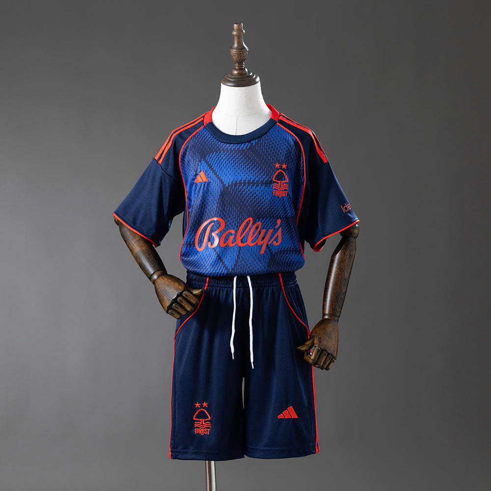 Nottingham Forest Secundária Terceira Infantil Kit Camisa 25/26