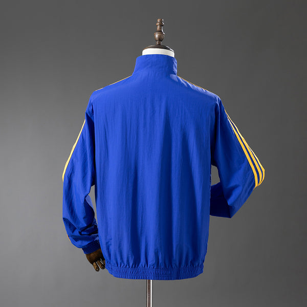 Manchester United Reversible - Azul & B Army Verde Corta Vento Jaqueta