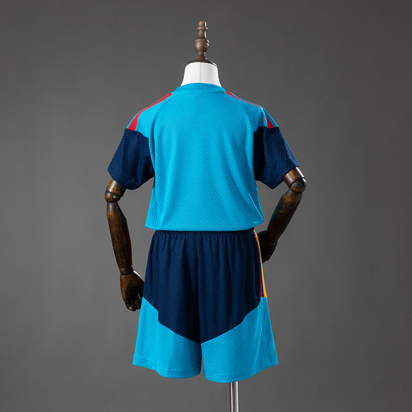 Espanha - Azul Infantil Kit Treino Versão Jogador Camisa 2028