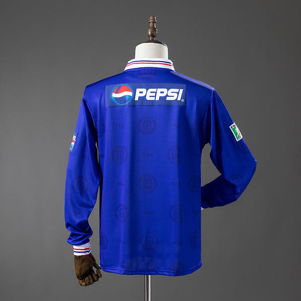 Cruz Azul Principal Retrô Manga Longa Camisa 1998