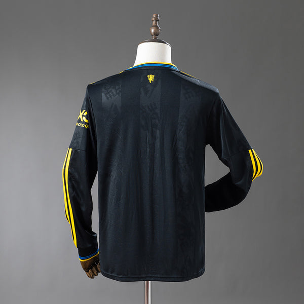 Manchester United Secundária Terceira Manga Longa Camisa 25/26