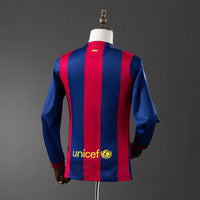 Barcelona Principal Retrô Manga Longa Camisa 14/15