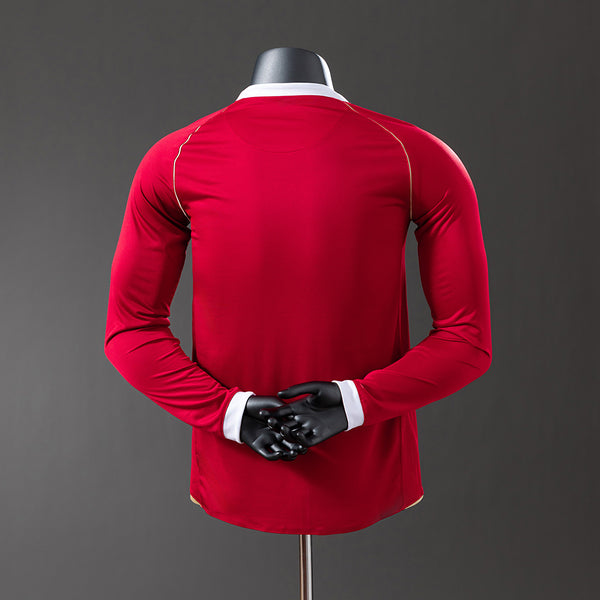 Manchester United Principal Retrô Manga Longa Versão Jogador Camisa 06/07