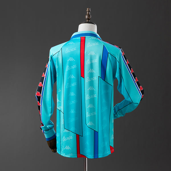 Barcelona Secundária Retrô Manga Longa Camisa 1997