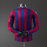 Barcelona Principal Retrô Manga Longa Versão Jogador Camisa 09/10