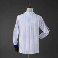 Frence Long-Sleeved Secundária Retrô Camisa 1982