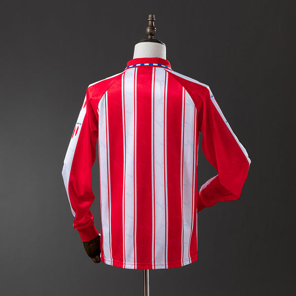 Atletico Madrid Principal Retrô Manga Longa Camisa 94/95
