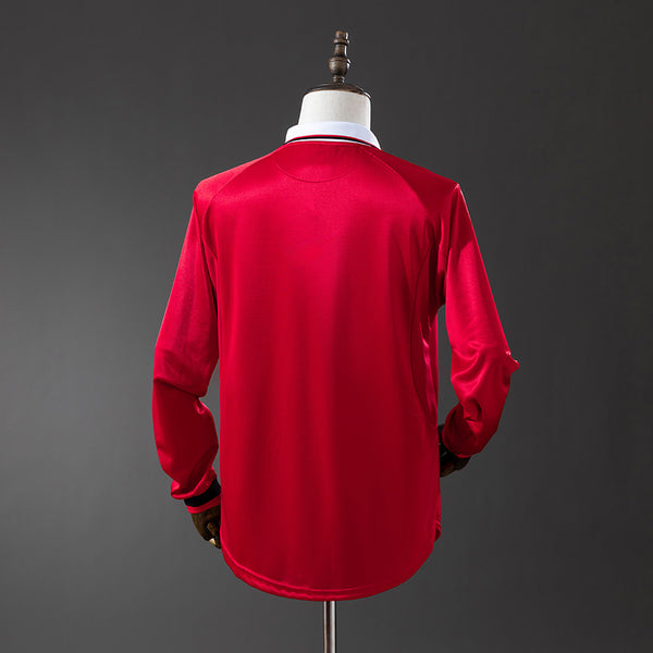 Manchester United Principal Retrô Manga Longa Camisa 99/00