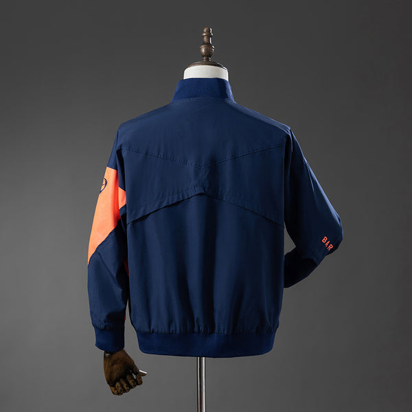 Barcelona - Azul Marinho & Laranja Corta Vento