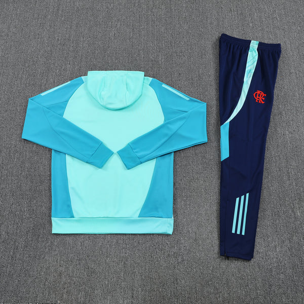 Conjunto Frio Flamengo com capuz de manga comprida 25/26