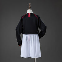 Manchester United Secundária Infantil Kit Retrô Manga Longa Camisa 07/08