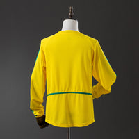 Brasil Principal Retrô Manga Longa Camisa 2002