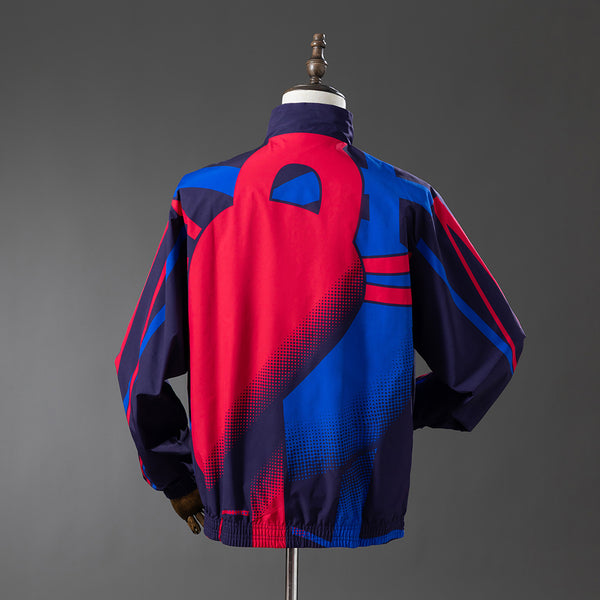 Barcelona Reversible - Vermelho & Marinho Corta Vento Jaqueta