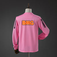Santos Rosa Retrô Manga Longa Camisa 12/13