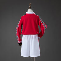 Manchester United Principal Infantil Kit Retrô Manga Longa Camisa 98/99