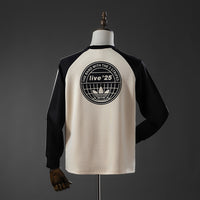 Oasis Tour Three-Striped - Bege Manga Longa Camisa
