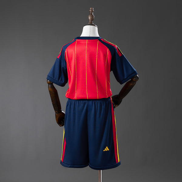 Espanha 2-Star Champion Edition Principal Infantil Kit Camisa 2028
