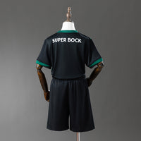 Sporting Lisbon Alternative Preto ： Infantil Kit Camisa 25/26