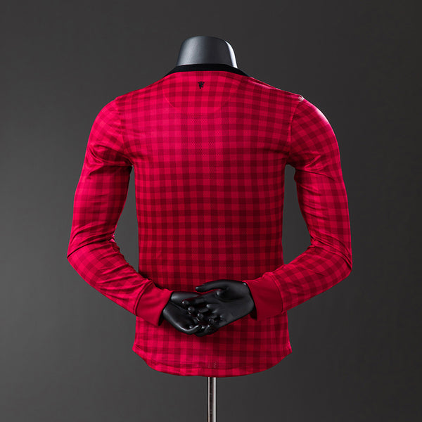 Manchester United Principal Retrô Manga Longa Versão Jogador Camisa 12/13