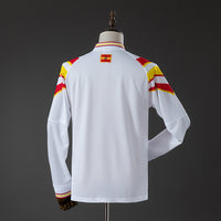 Espanha Secundária Retrô Manga Longa Camisa 1996
