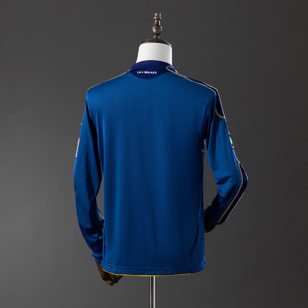 LA Galaxy Secundária Retrô Manga Longa Camisa 11/12