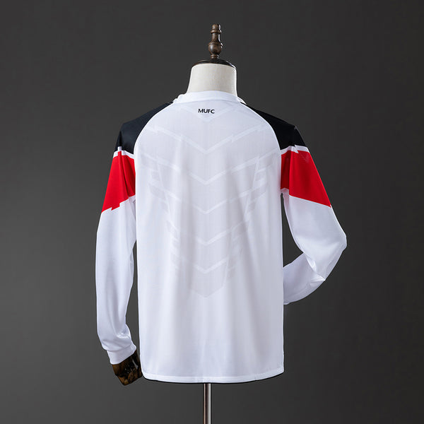 Manchester United Secundária Retrô Manga Longa Camisa 10/11