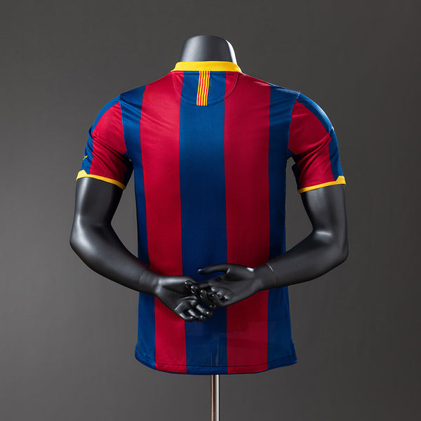 Barcelona Principal Retrô Manga Longa Versão Jogador Camisa 10/11
