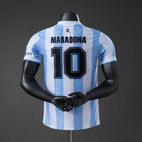 Argentina Maradona #10 Versão Jogador Edição Especial Camisa