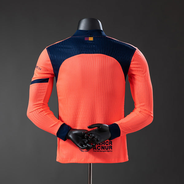 Barcelona Secundária Terceira Manga Longa Versão Jogador Camisa 25/26