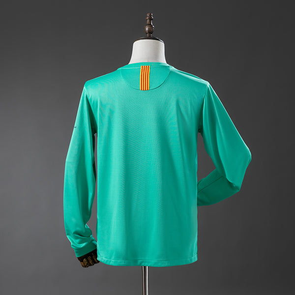 Barcelona Secundária Retrô Manga Longa Camisa 10/11