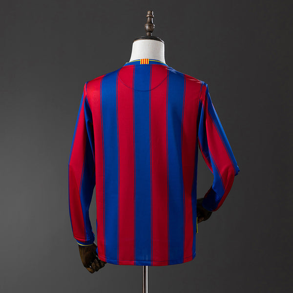 Barcelona Principal Retrô Manga Longa Camisa 09/10