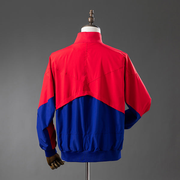 Barcelona - Deep Royal Azul & Noble Vermelho Corta Vento