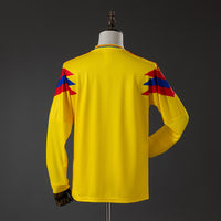 Colômbia Principal Retrô Manga Longa Original Camisa 1990