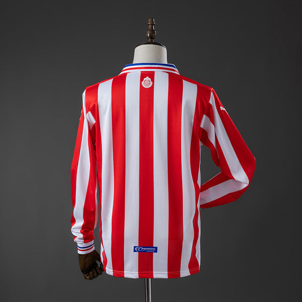 Chivas de Guadalajara 110th Edição Manga Longa Jerse Retrô Aniversário