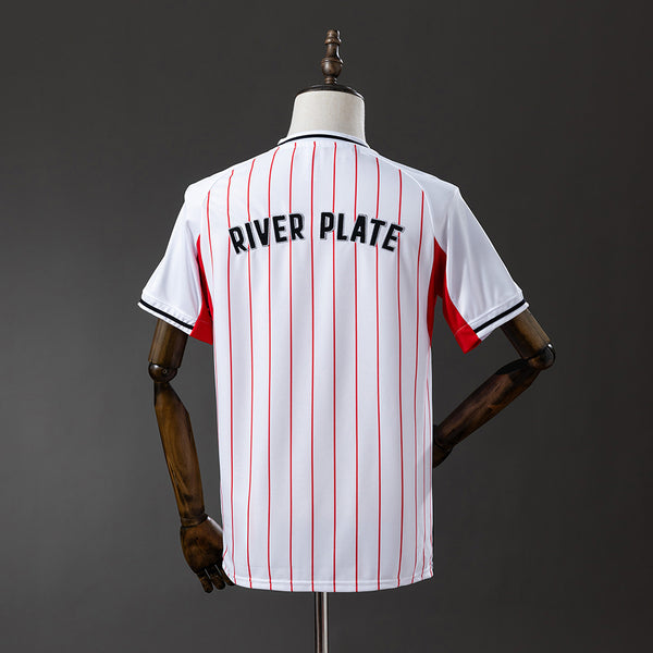 River Plate US Pack Full-Button Baseball Branco Camisa 25/26