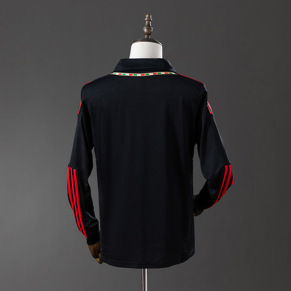 AC Milan Secundária Retrô Manga Longa Camisa 11/12