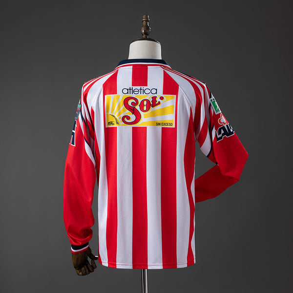 Chivas Guadalajara Principal Retrô Manga Longa Camisa 98/99